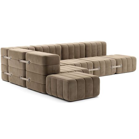 Ambivalenz Flexibles grosses Ecksofa Curt von Ambivalenz Beige gray - Dama