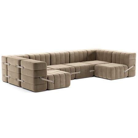 Ambivalenz Flexibles U-Sofa Curt von Ambivalenz Gray Beige - Jet 