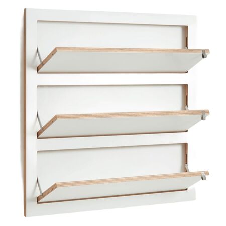 Ambivalenz 3er Schuhregal Fläpps 80 x 80 cm von Ambivalenz Weiss