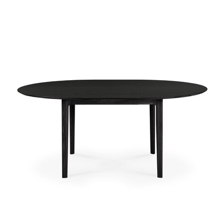 Ethnicraft Oak Bok ausziehbarer Tisch rund ⌀129-179 cm schwarz