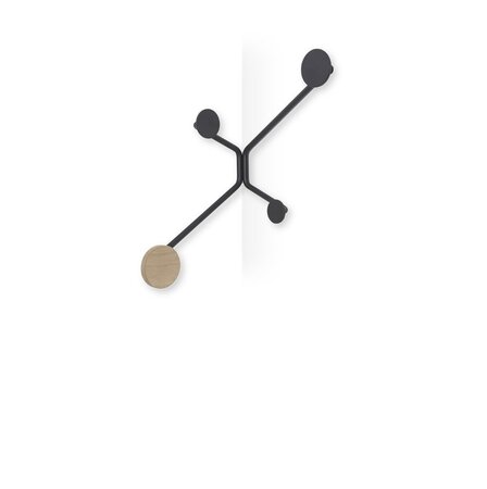Hook Wall Coat Rack - Inner Corners - Black matte 9005