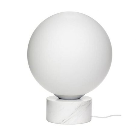 Huebsch Stehlampe Marmor/Glas weiss
