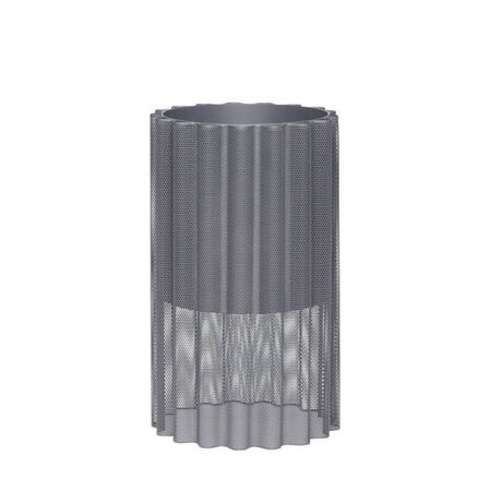 Huebsch Topf m/Fuss Metall grau