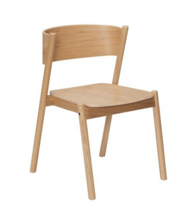 Hübsch Oblique - Esszimmerstuhl - Naturfarben