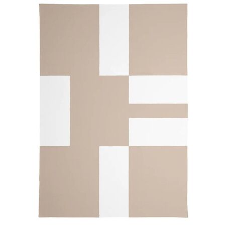 MAANA STUDIOS EF-DC004 Teppich von MAANA STUDIOS L: 140 cm / B: 100 cm, Camel Beige / Wollweiss