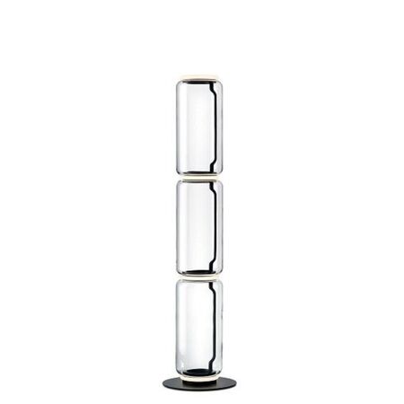 Flos Stehleuchte Noctambule Floor 3 High Cylinders Small Base von Flos  Schwarz