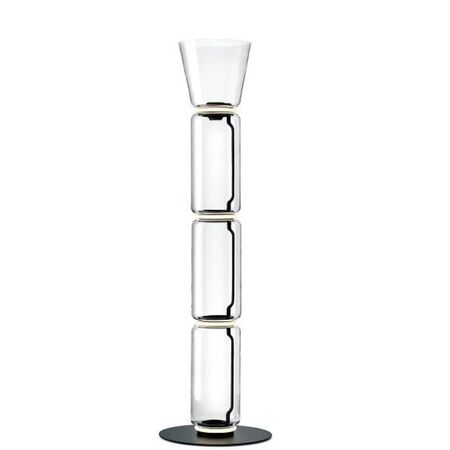 Flos Stehleuchte Noctambule Floor 3 High Cylinders Cone Big Base Flos  Schwarz