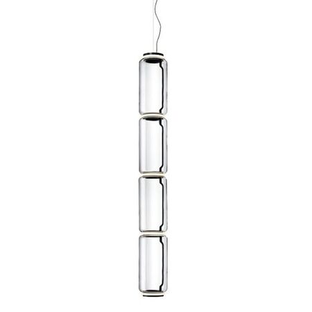 Flos Pendelleuchte Noctambule Suspension 4 High Cylinder von Flos Schwarz