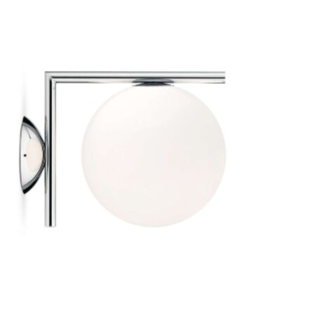 Flos  Wandleuchte / Deckenleuchte IC C/W2 von Flos  chrom/glänzend/Ø30cm