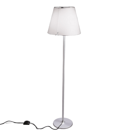 Artemide Artemide Melampo Stehleuchte Stab und Schirm: Aluminiumgrau, Hellrosa RAL 3015, Weiss / Weiss