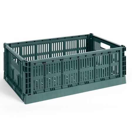 HAY Accessoires HAY Colour Crate L Dark green, B: 34.5 cm / L: 53 cm / H: 18.5 cm 
