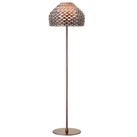 Flos Stehleuchte Tatou von Flos  Hellrosa RAL 3015, Ohne Leuchtmittel, Ocker grau
