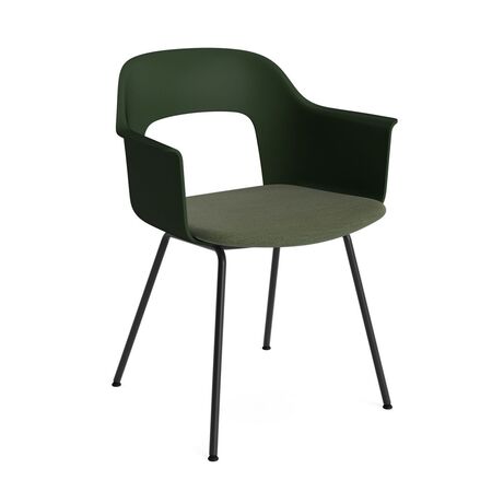 HAY Living Armlehnstuhl mit Stahlgestell und Sitzpolsterung Layout 213 von Hay Bottle Green / Mode - 072 
