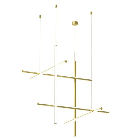 Flos Pendelleuchte Coordinates Suspension 3 von Flos  Eloxiert Champagner, Suspension 3