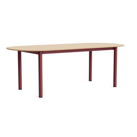 HAY Living Länglicher Esstisch Annex von Hay L: 220 cm, Eiche Wasser lackiert, Barn red