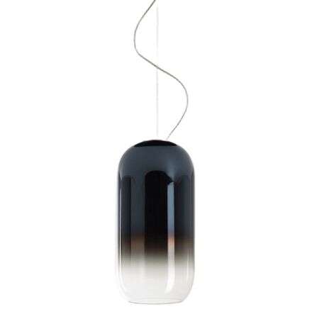 Artemide Artemide Gople Mini Pendelleuchte Hellrosa RAL 3015, Weiss / Weiss, 1406050A, blau saphir