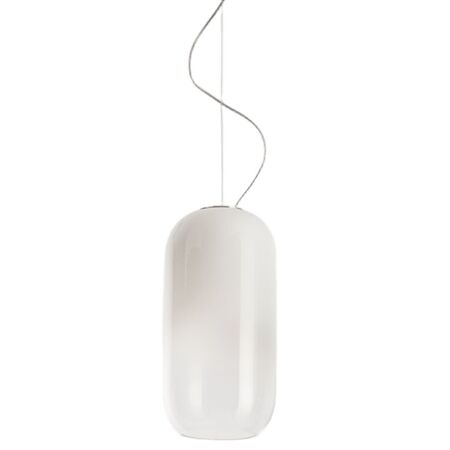 Artemide Artemide Gople Mini Pendelleuchte Hellrosa RAL 3015, Weiss / Weiss, 1406050A, blau saphir