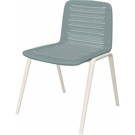 Fast Zebra Knit Stuhl - Gestell Cremeweiss