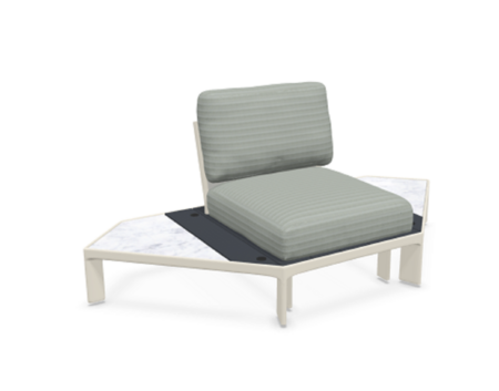 Emu Tami 769 Outdoor Sofa Eckmodul - 23 Weiss - 34 Basaltina - 35 Weiss Statuario-900/09 Salbeigrün