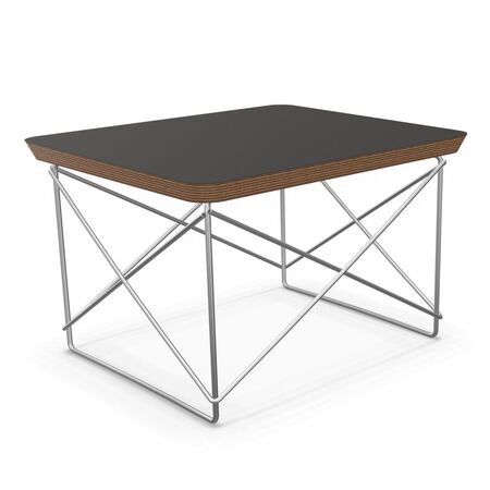 Vitra Occasional Table LTR Edelstahl, HPL schwarz 30 (glatt)