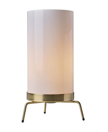 Fritz Hansen PM-02 - Tischleuchte: Opal/Brass