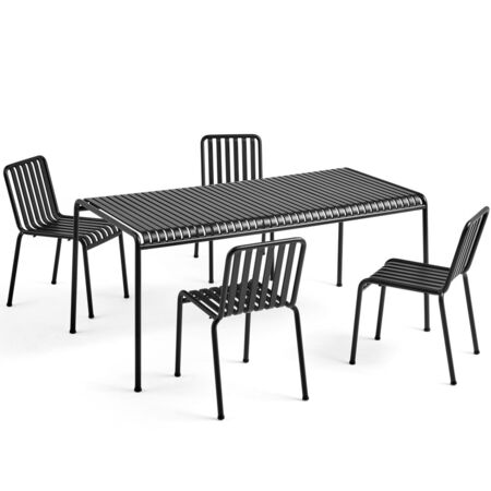 HAY Living Palissade Table Anthrazit, B: 90 cm / L: 170 cm 