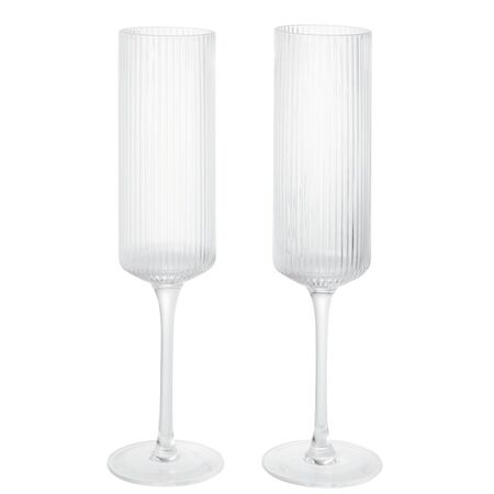 Ferm Living Sektglas Ripple von Ferm Living Clear