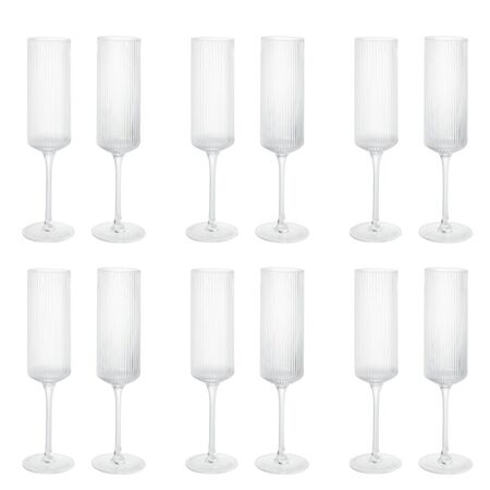 Ferm Living Sektglas Ripple von Ferm Living Clear
