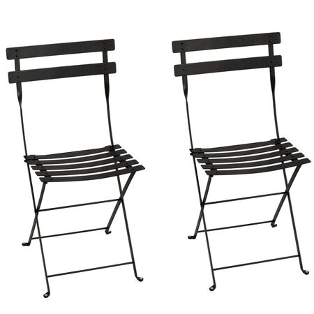 Fermob Bistro Stuhl Lakritze / Schwarz 42 Metallstuhl