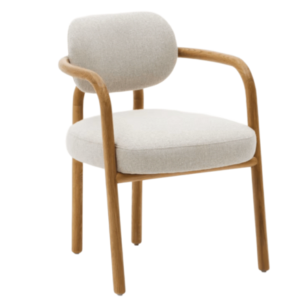 Kave Home Melqui Stuhl von Kave Home Eiche / Beige