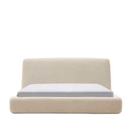 Kave Home Polsterbett Martina von Kave Home B: 160 cm / L: 200 cm, Off-White - Bouclé