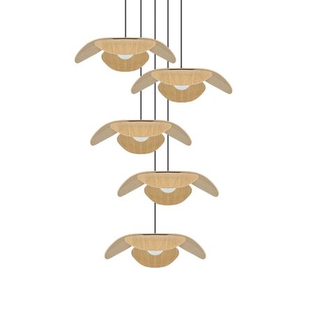 Umage Pendelleuchte Forget Me Not im Cluster 5 von Umage Ø: 28 cm / H: 7 cm, Eiche natur