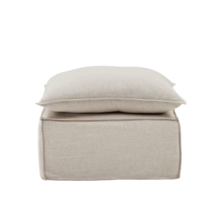 Kave Home Kave Home Anarela - Fussablage mit Bezug und Kissen Beige