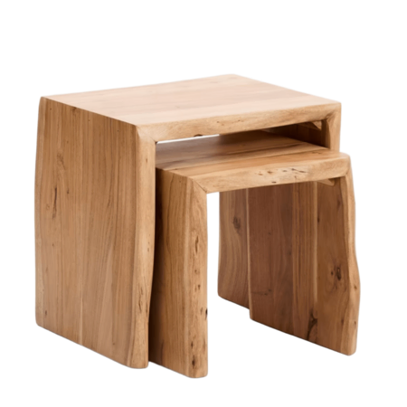 Kave Home 2er-Set Beistelltische Lomiri von Kave Home Akazienholz natur