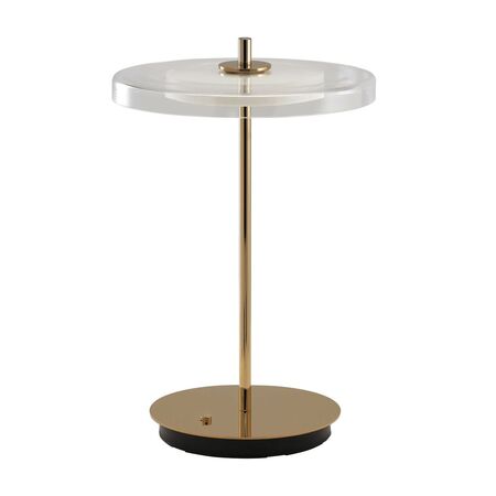 Umage Aufladbare Tischleuchte Asteria Glass Move von Umage Stahl poliert