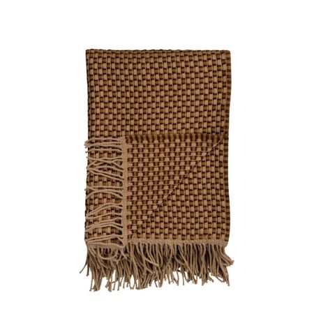Røros Tweed Lammwolldecke Isak 150 x 210 cm von Røros Tweed Chestnut