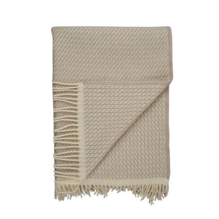 Røros Tweed Lammwolldecke Mello 150 x 210 cm von Røros Tweed Warm grey