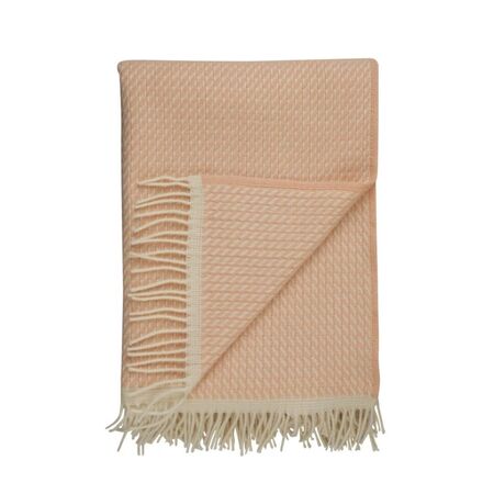 Røros Tweed Lammwolldecke Mello 150 x 210 cm von Røros Tweed Powder pink