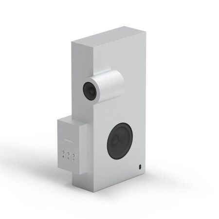 Transparentsound,Brutalist Sculpture von Transparent,Metall,Technik,Lautsprecher