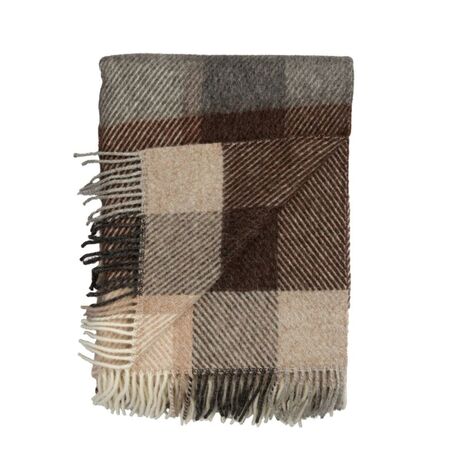 Røros Tweed Lammwolldecke Myrull 140 x 220 cm von Røros Tweed Beige