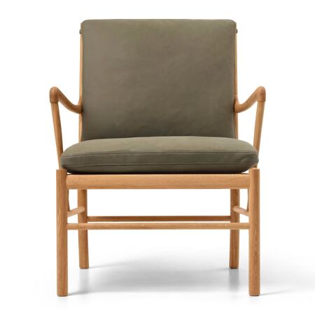 Carl Hansen & Søn OW 149 Chair mit Lederbezug von Carl Hansen & Son Terra Jade 20368, Eiche geölt