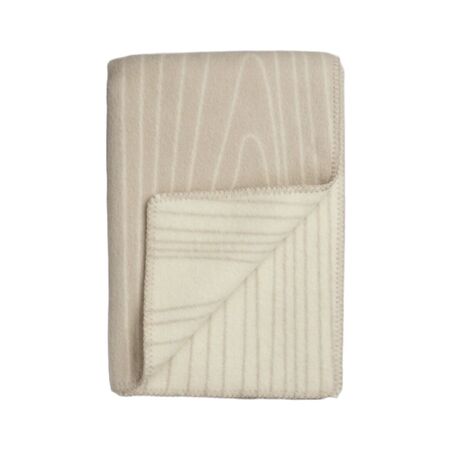 Røros Tweed Lammwolldecke Skog 135 x 200 cm von Røros Tweed Beige/Natur