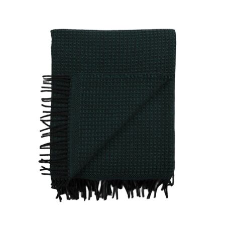 Røros Tweed Lammwolldecke Vega 150 x 210 cm von Røros Tweed Dunkelgrün