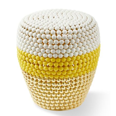 Pols Potten Striped Stool Dot von Pols Potten Weiss