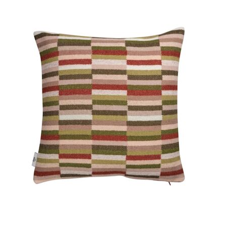 Røros Tweed Lammwollkissen Ida 50 x 50 cm von Røros Tweed Olive Burgundy