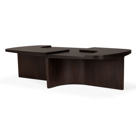 Ethnicraft Brutalist Couchtisch von Ethnicraft Mahagoni braun lackiert