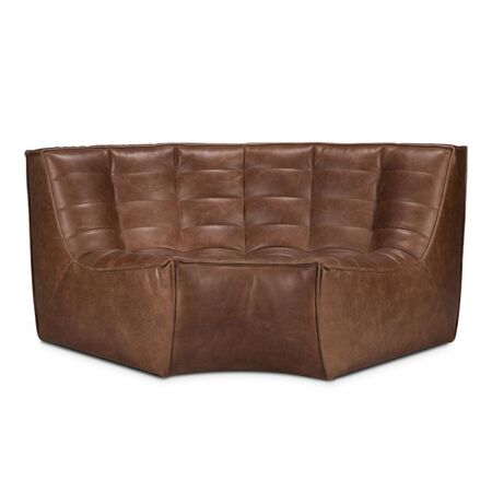 Ethnicraft N701 Modulsofa 90° runde Ecke 90° Ecke / rund, Chestnut