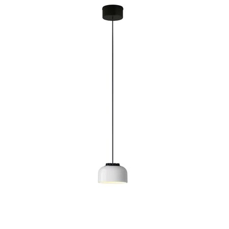 Santa & Cole Pendelleuchte HeadLed Ceramic S von Santa & Cole Hellrosa RAL 3015, White, Weiss / Weiss, 3 M / 118.1", Black Surface Dimmable 1-10V
