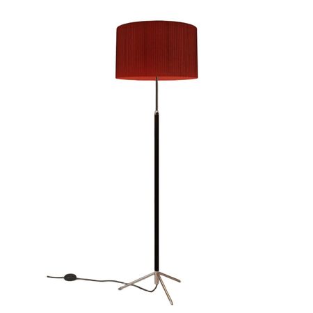 Santa & Cole Stehleuchten Pie de Salón G2 von Santa & Cole Red-Amber Ribbon, Chrome-Plated