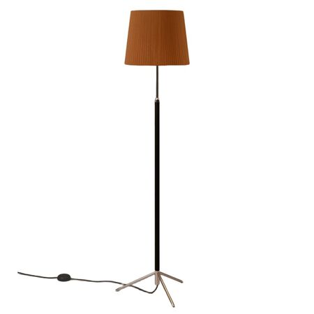 Santa & Cole Stehleuchten Pie de Salón G3 von Santa & Cole  Mustard Raw Color Ribbon, Chrome-Plated